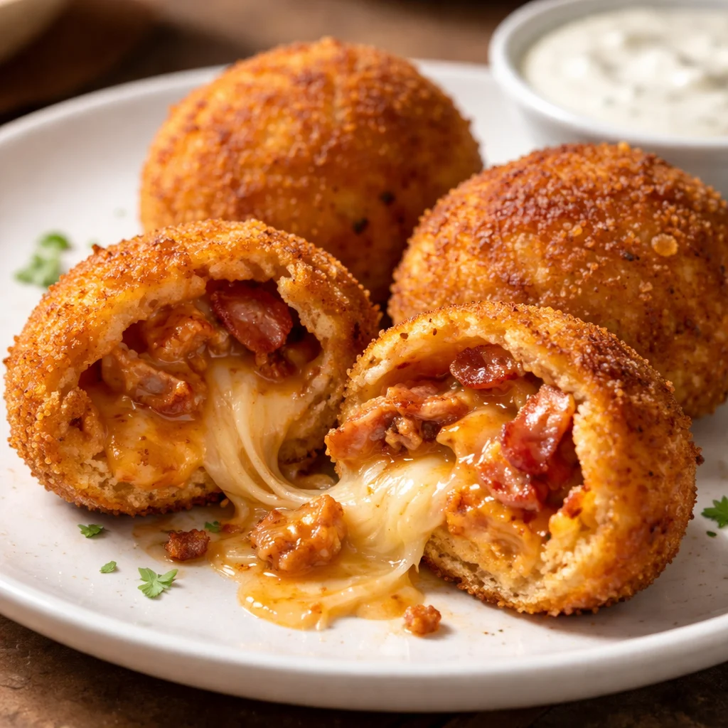 Buffalo Chicken Bacon Mozzarella Bombs for Game Day Bliss