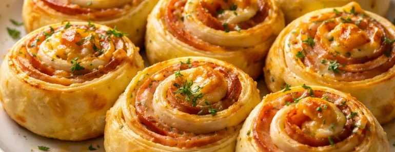 Easter Ham and Cheddar Pinwheels