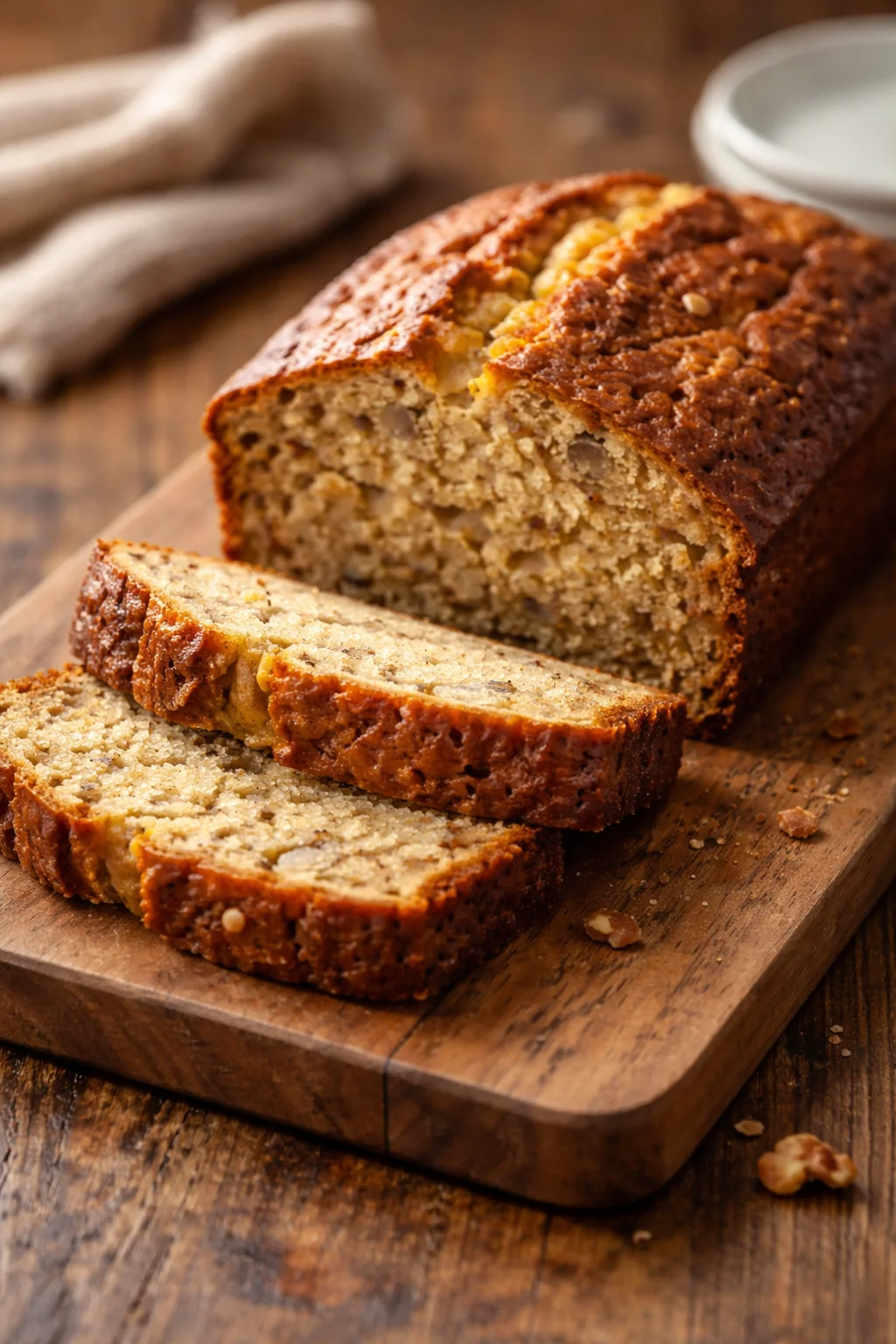 5 Ingredients Banana Bread Recipe 2 Bananas