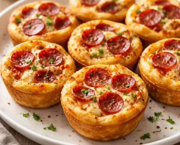 Garlic Butter Pizza Cupcakes