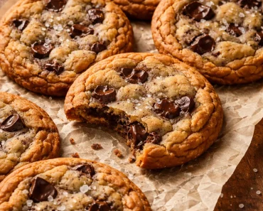 Giant Crinkled Chocolate Chip Cookies