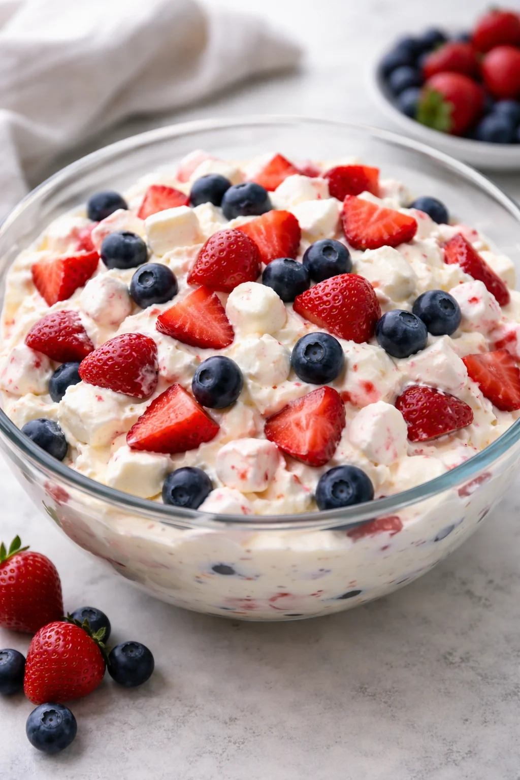 Red, White & Blue Cheesecake Salad