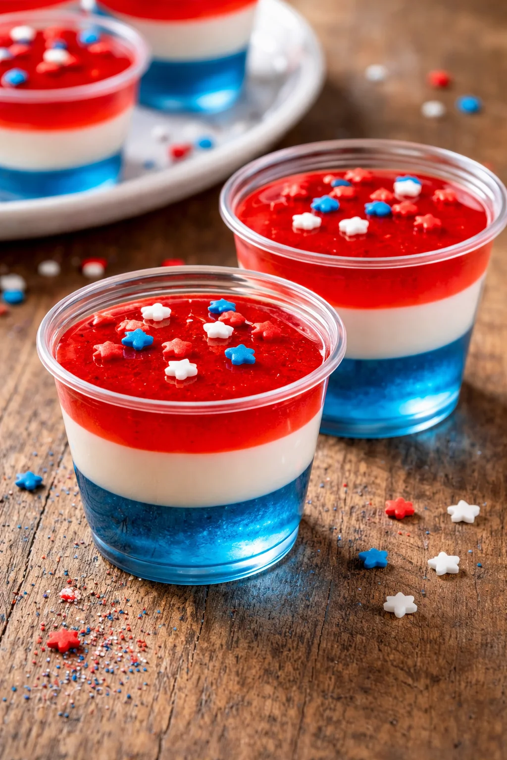 Red White & Blue Jello Shots