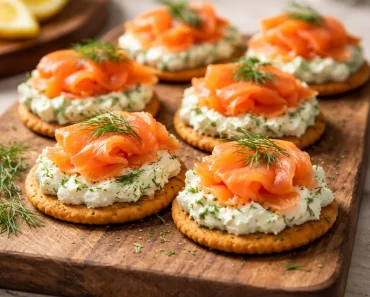 Smoked Salmon and Cream Cheese Canapés