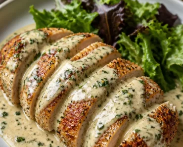 Caesar Chicken with Creamy Parmesan Sauce