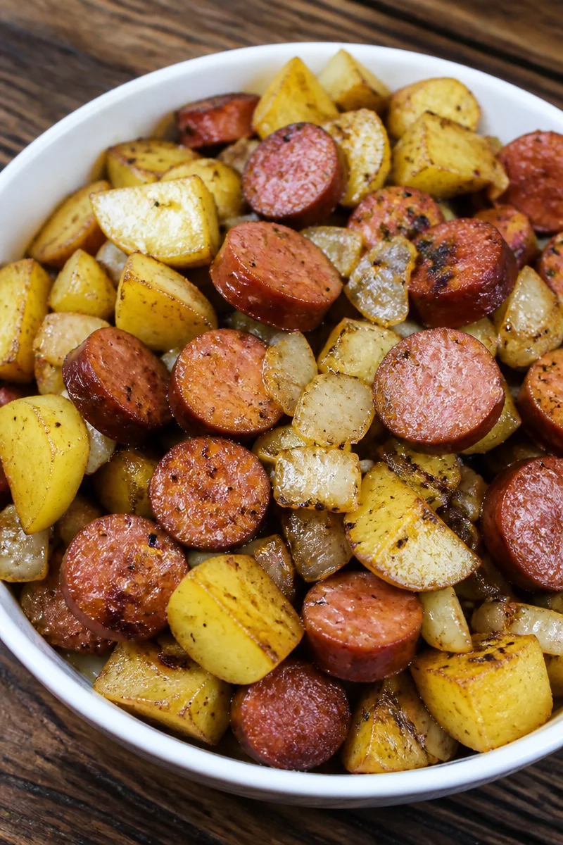 Easy Potato and Kielbasa Skillet