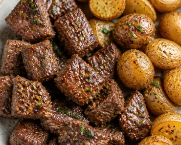 Garlic Steak Bites and Potatoes Garlic Steak Bites and Potatoes