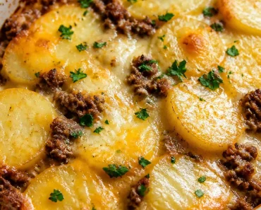 Hobo Casserole with Ground Beef & Potatoes