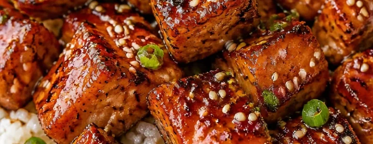 Honey Glazed Salmon Bites