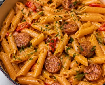One Pot Creamy Kielbasa Pasta