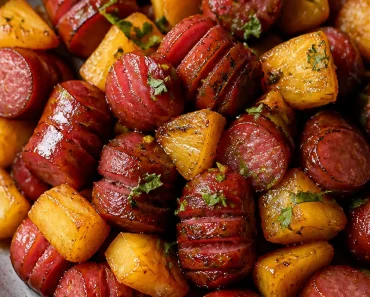 Pineapple Hasselback Kielbasa Bites Pineapple Hasselback Kielbasa Bites