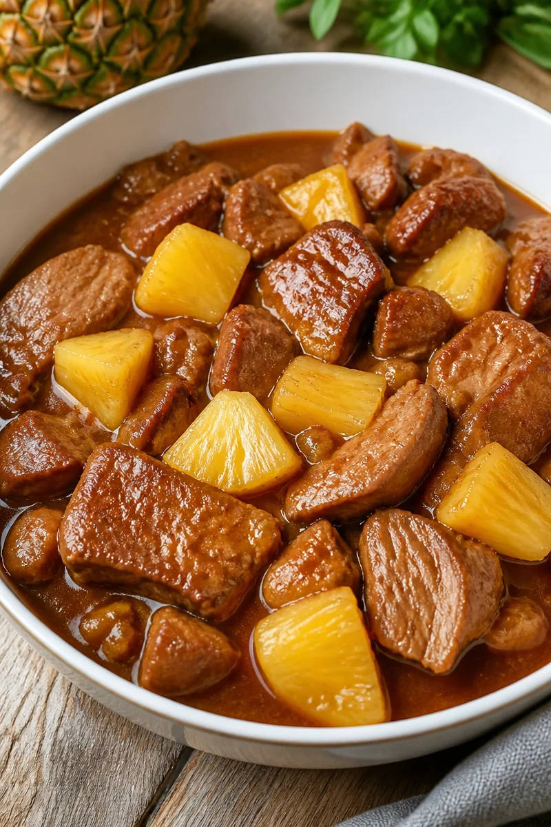 Slow Cooker Pineapple Pork