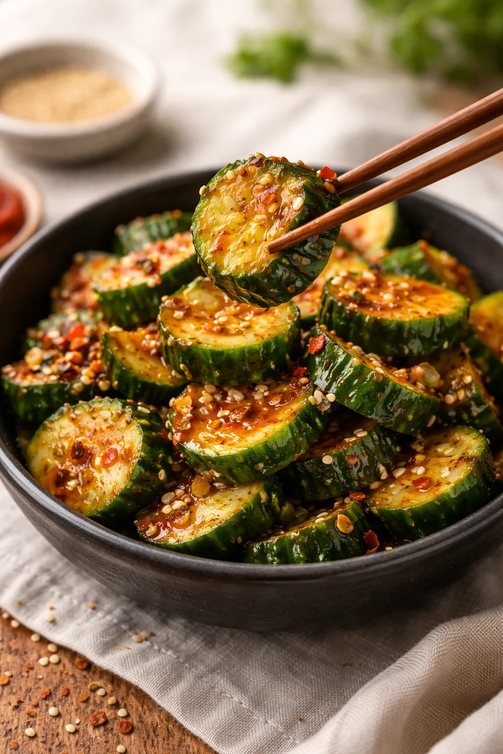 Spicy Asian Cucumber Salad (Oi Muchim)