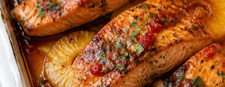 Sweet and Spicy Pineapple Salmon