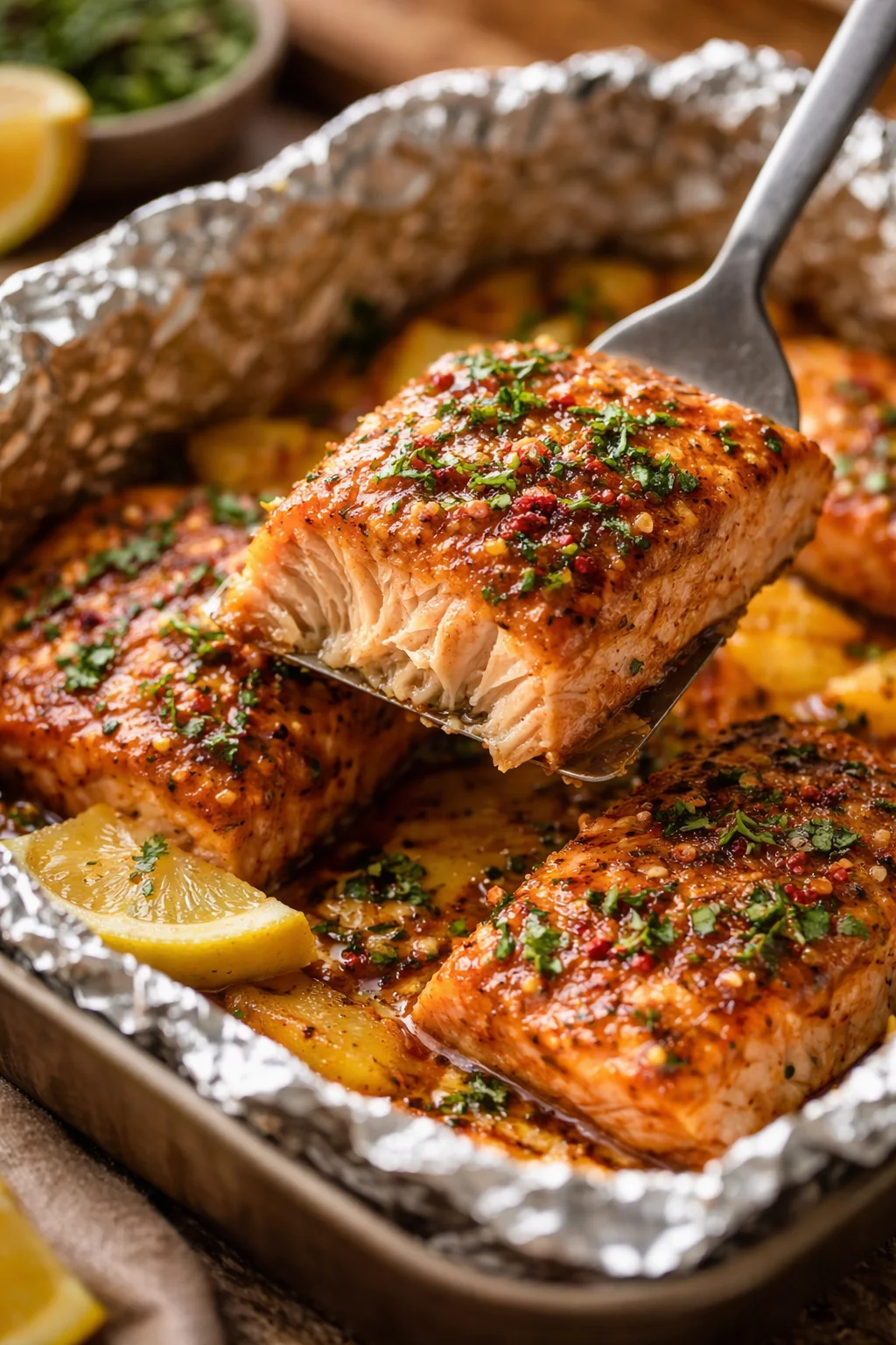 Sweet and Spicy Pineapple Salmon