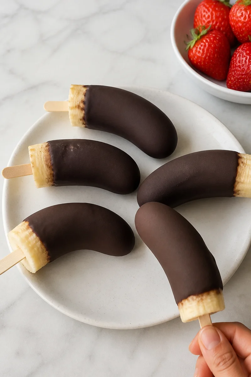 3 Ingredient Healthy Banana Popsicles