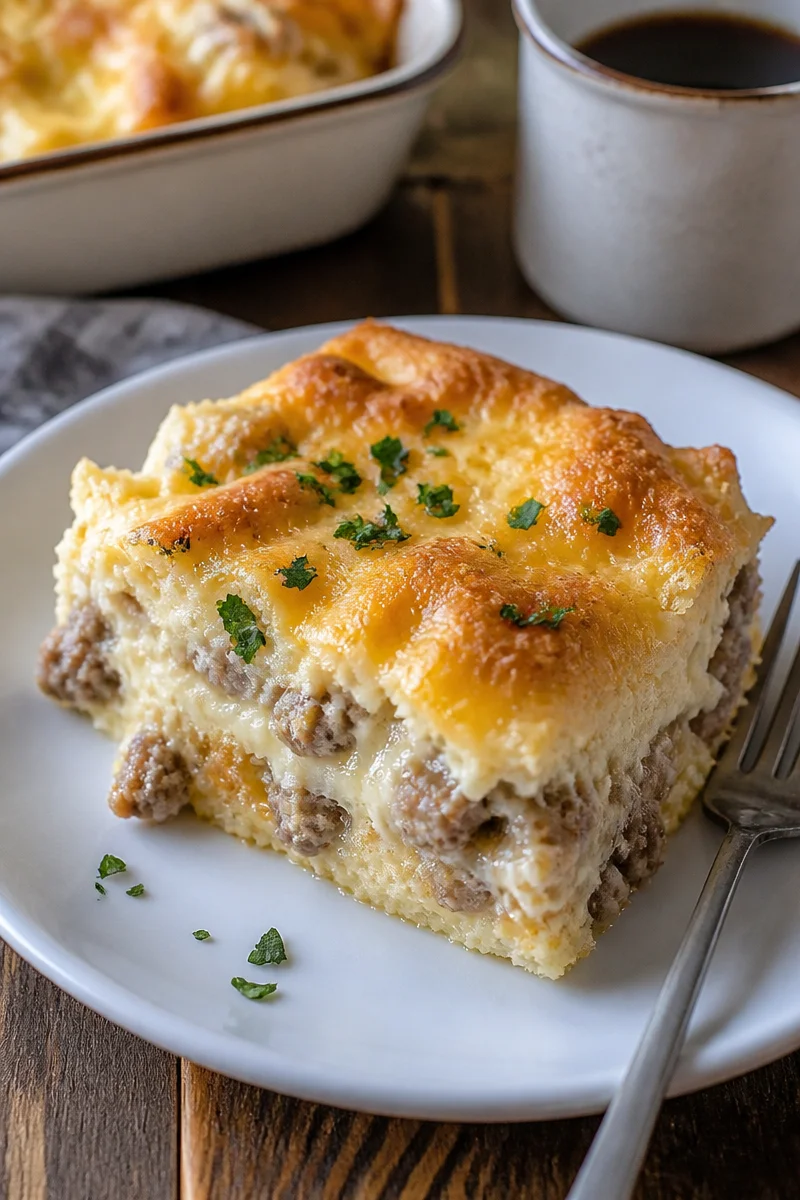 Biscuits and Gravy Breakfast Casserole
