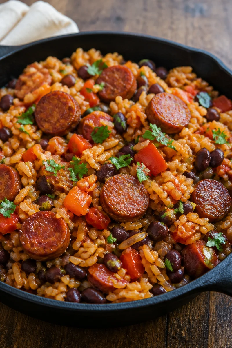 Black Beans and Rice with Sausage