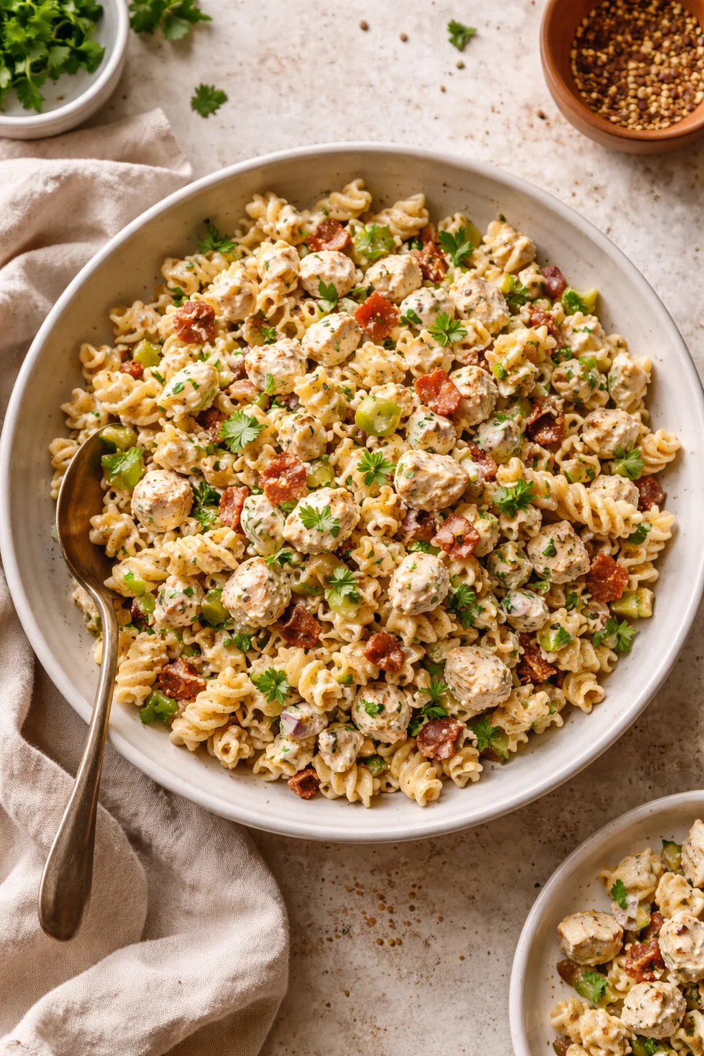 Chicken Bacon Ranch Pasta Salad