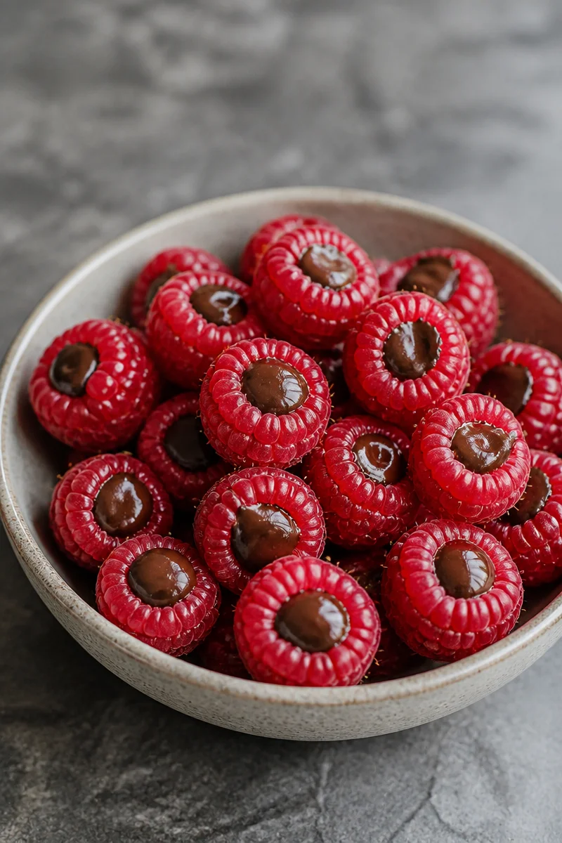 Chocolate Filled Raspberries