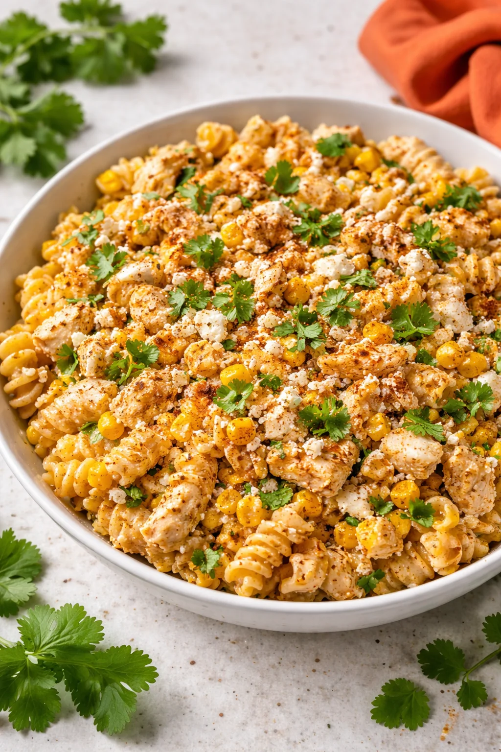 Classic Mexican Street Corn Chicken Pasta Salad