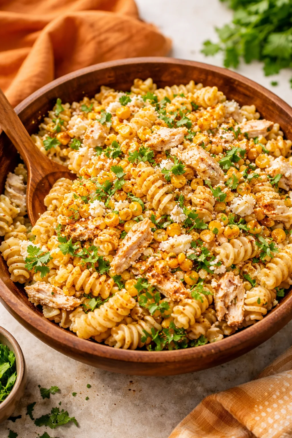 Classic Mexican Street Corn Chicken Pasta Salad
