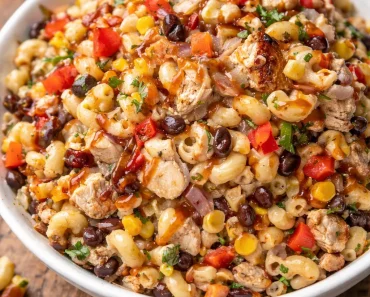 Easy BBQ Chicken Pasta Salad