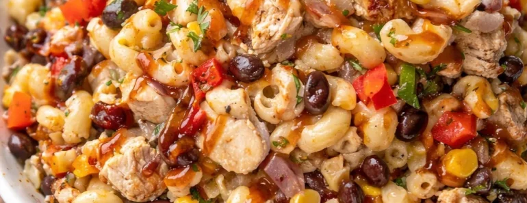 Easy BBQ Chicken Pasta Salad