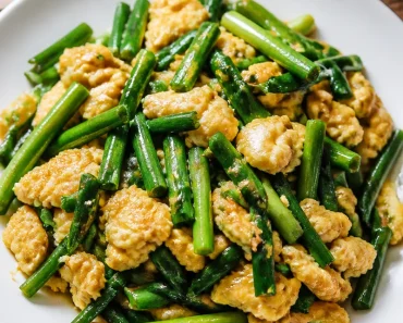 Garlic Scapes and Eggs Stir-Fry
