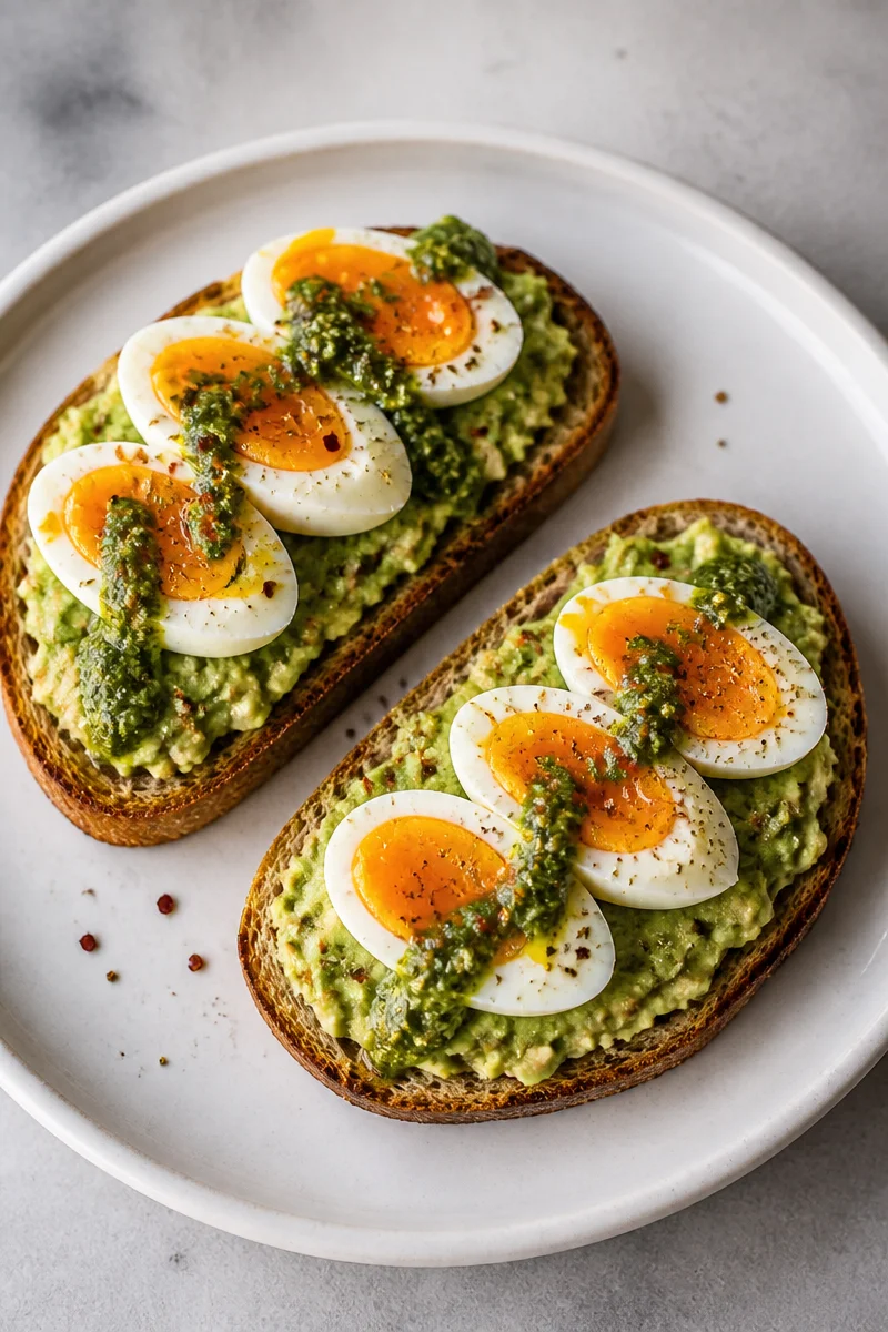 Healthy Avocado Toast with Pesto and Egg Recipe | Diet, Healthy Eating, Healthy Food