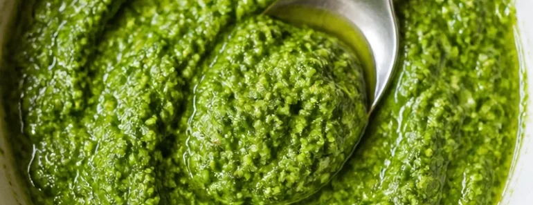 Homemade Pesto with Garlic Scapes