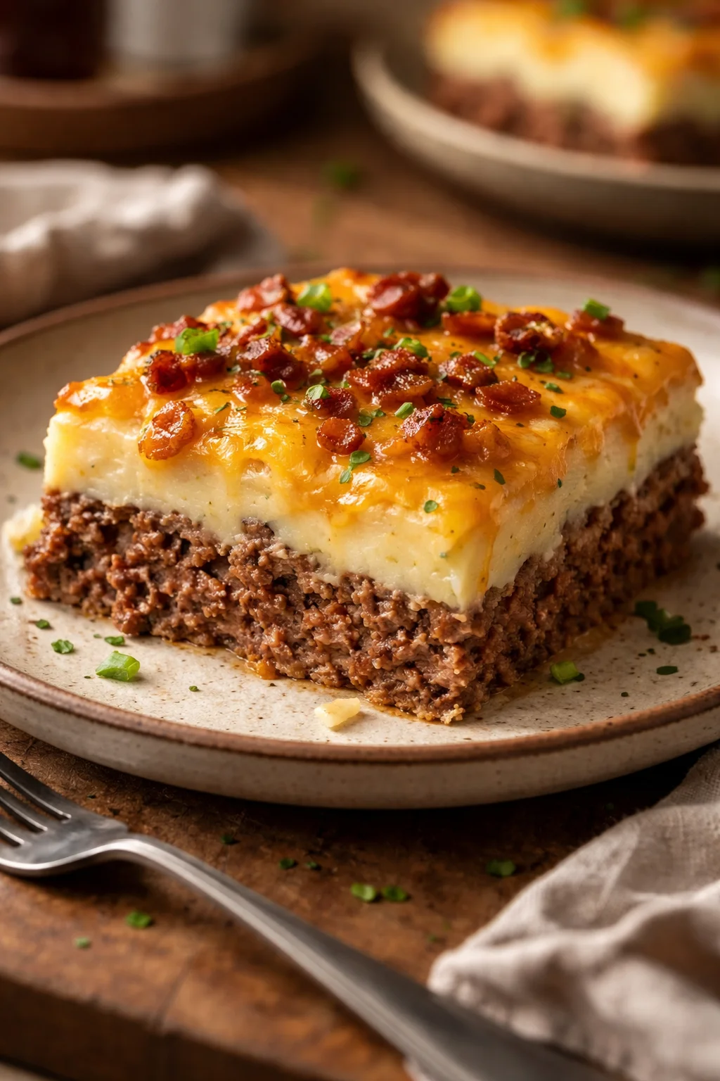 Meatloaf with Mashed Potatoes and Cheese Recipe