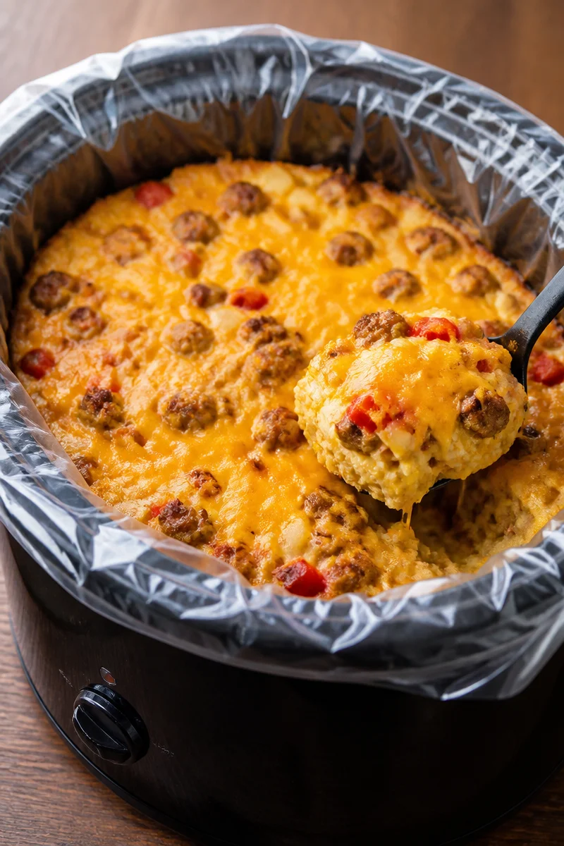 Overnight Slow Cooker Breakfast Casserole