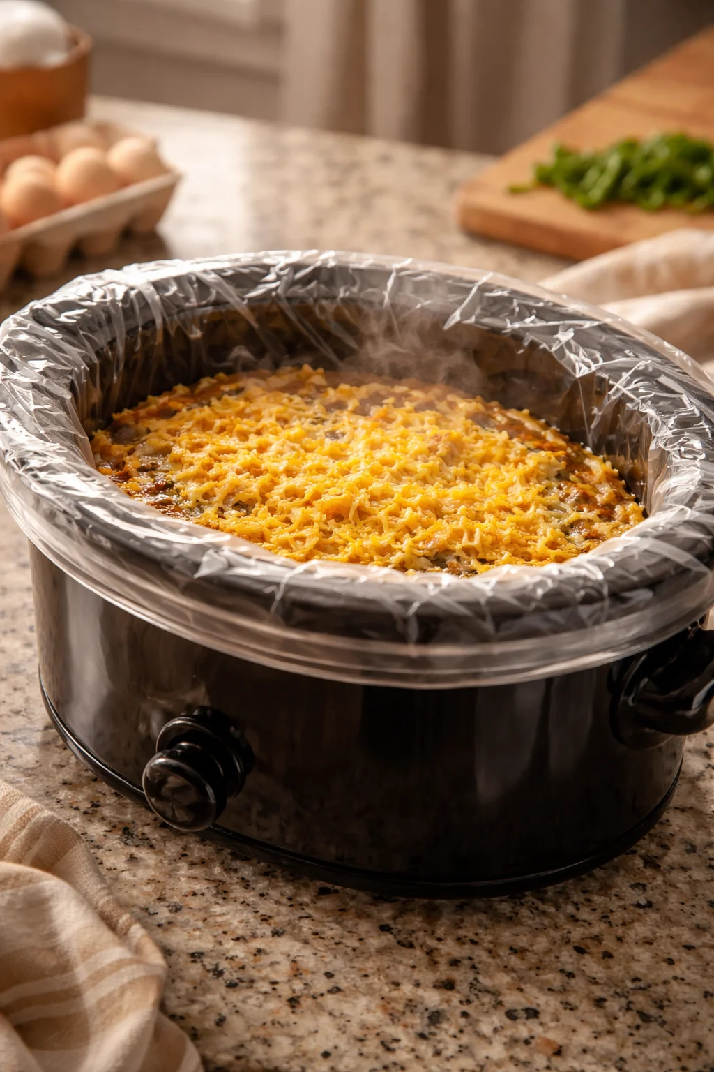 Overnight Slow Cooker Breakfast Casserole