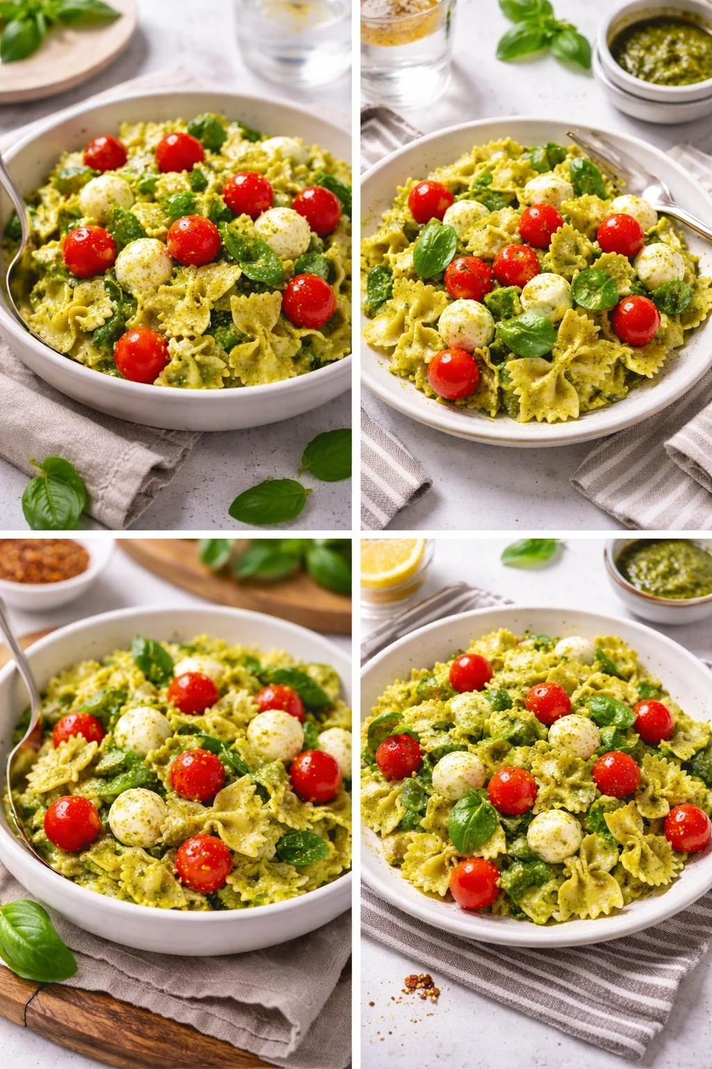 Pesto Caprese Pasta Salad