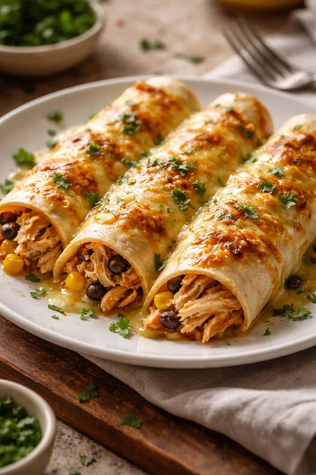 Quick & Healthy Chicken Enchiladas: High Protein Comfort Dinner