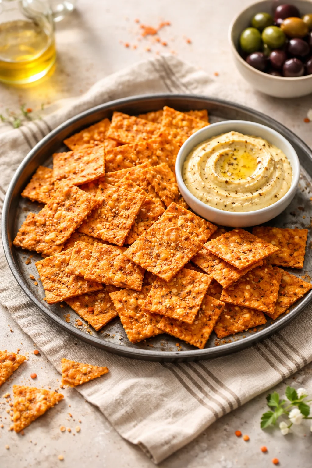 Red Lentil Crackers – Protein-rich, Healthy Snack