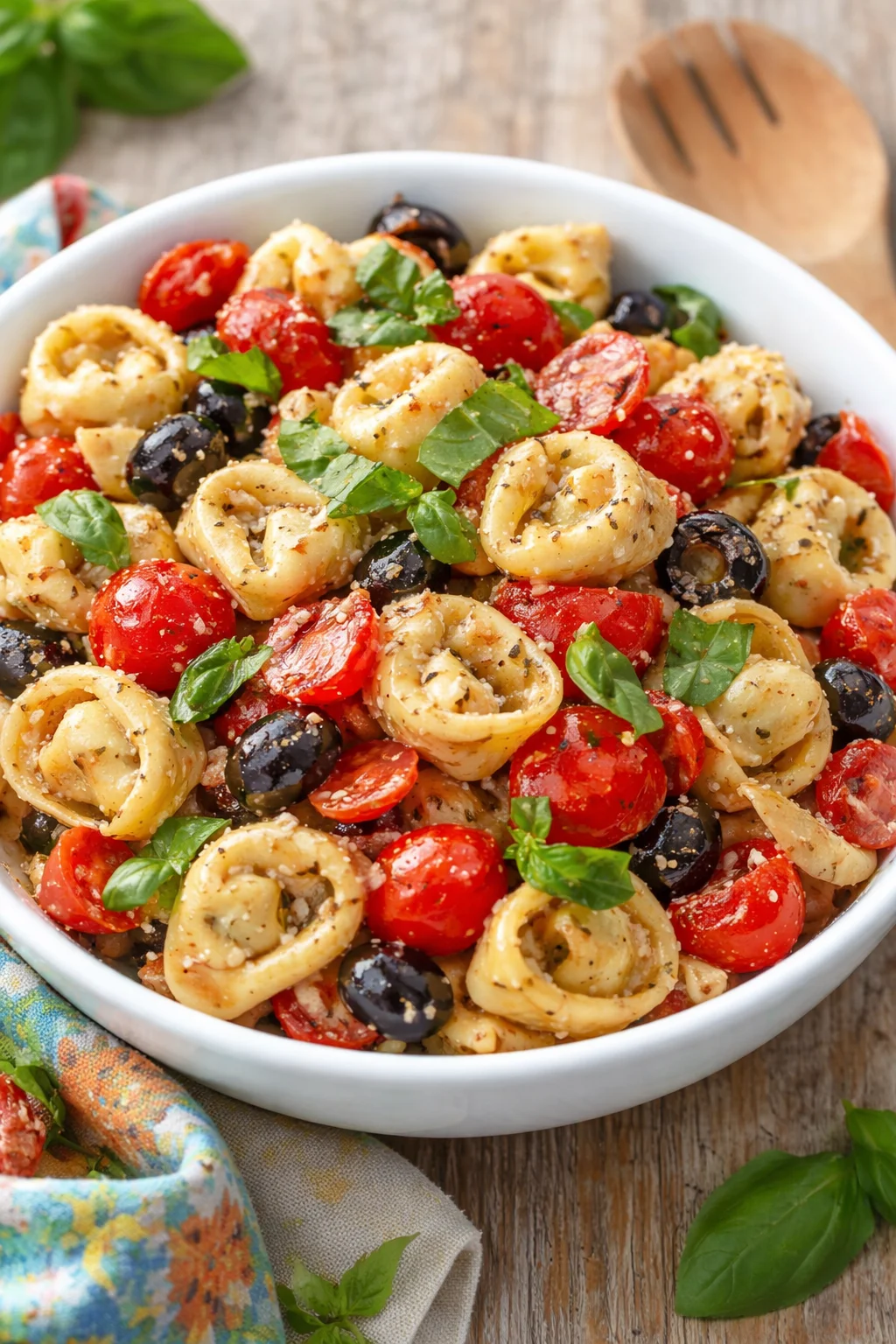 Roasted Red Pepper and Parmesan Tortellini Salad