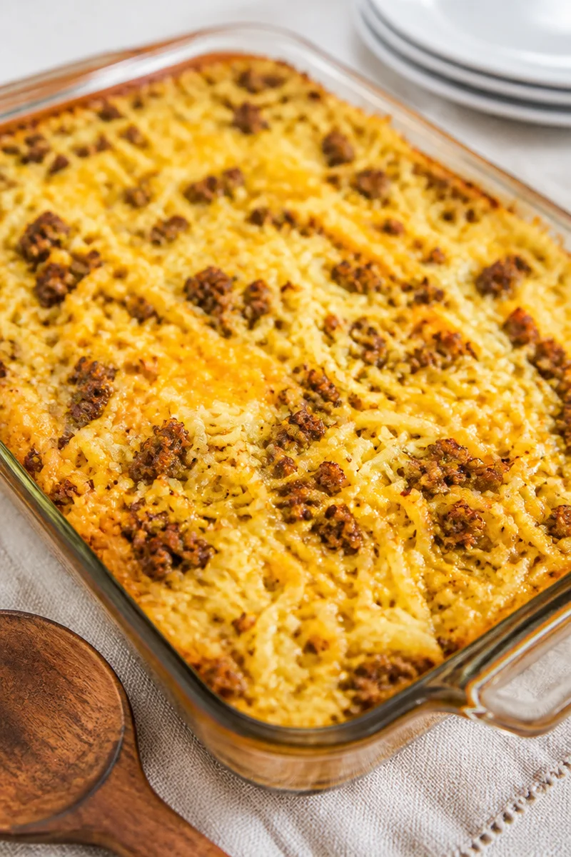 Sausage Hash Brown Breakfast Casserole