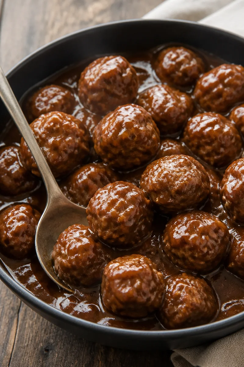Slow Cooker Salisbury Steak Meatballs