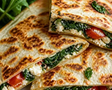Spinach and Feta Quesadillas