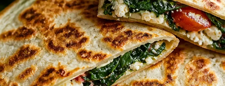 Spinach and Feta Quesadillas