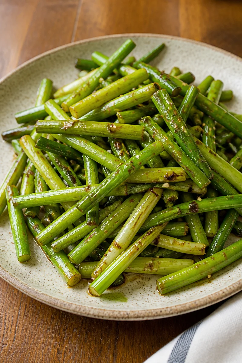 Stir Fried Garlic Scapes