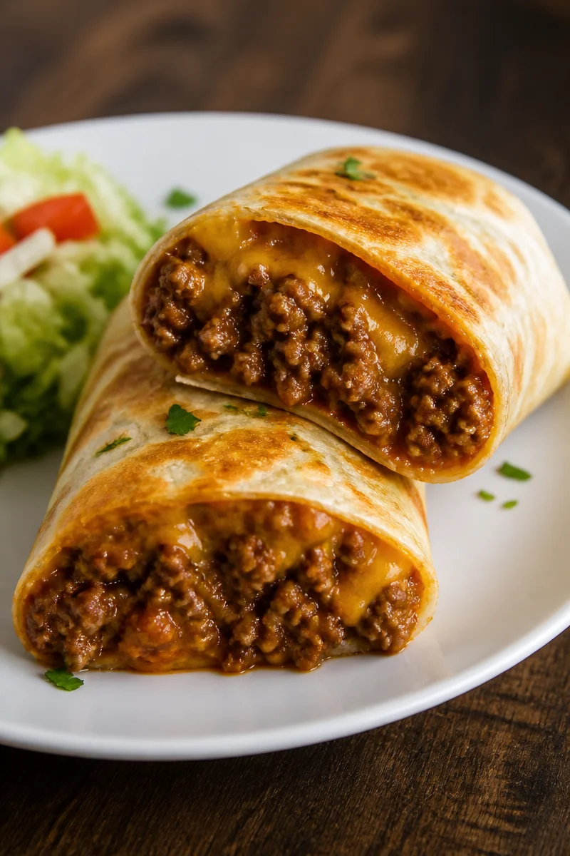 Beef and Cheese Chimichangas