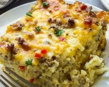 Cheesy Sausage Hash Brown Breakfast Casserole Cheesy Sausage Hash Brown Breakfast Casserole