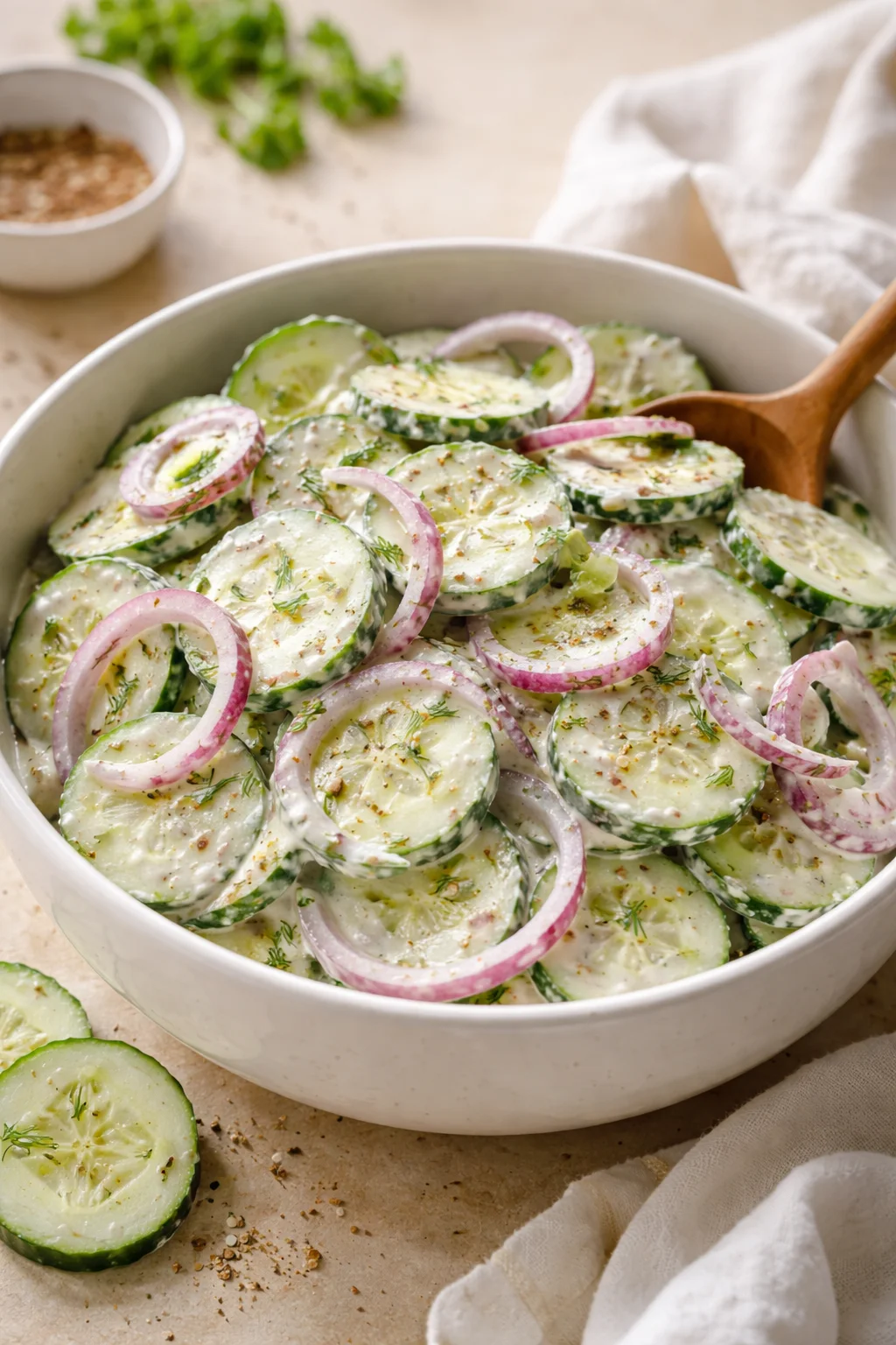 Creamy Italian Cucumber Salad