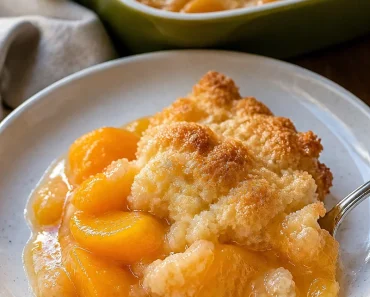 Easy Peach Cobbler Recipe – Made From Scratch with Canned Peaches! | How to Make Peach Cobbler, Peach Cobbler Dessert Ideas, Super Easy Peach Cobbler Recipe