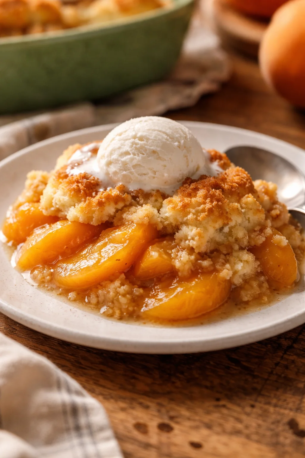 Easy Peach Cobbler Recipe - Made From Scratch with Canned Peaches! | How to Make Peach Cobbler, Peach Cobbler Dessert Ideas, Super Easy Peach Cobbler Recipe