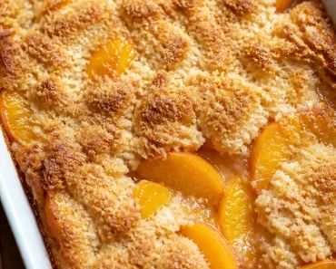 Easy Peach Cobbler with Canned Peaches