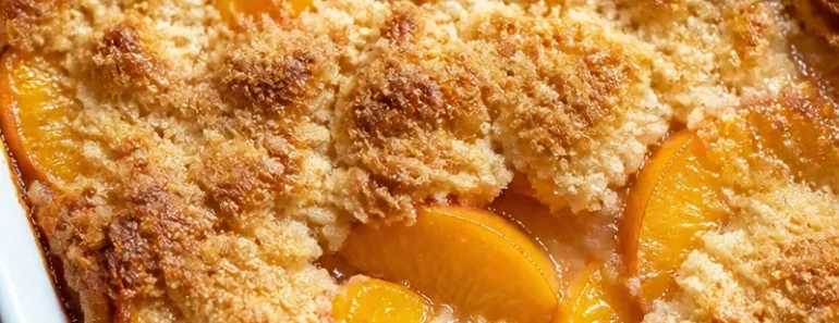 Easy Peach Cobbler with Canned Peaches
